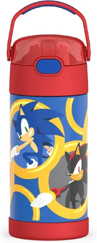 Vista 55 de THERMOS FUNTAINER Botella de agua con pajita, 12 onzas, Avengers