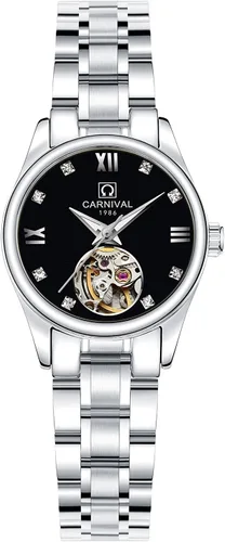 Vista 6 de Juego de 2 relojes para parejas para él y ella, reloj automático para hombres y mujeres