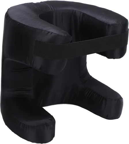 Vista 2 de Almohada facial de seda de espuma viscoelástica suave acolchada ergonómica almohada de belleza para dormir de espalda (negro)