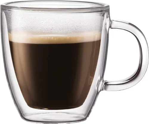 Vista 11 de Little World Taza de café de vidrio, 8.5 onzas, doble pared, aislada, resistente al calor, para té, café, café con leche, capuchino, espresso, té