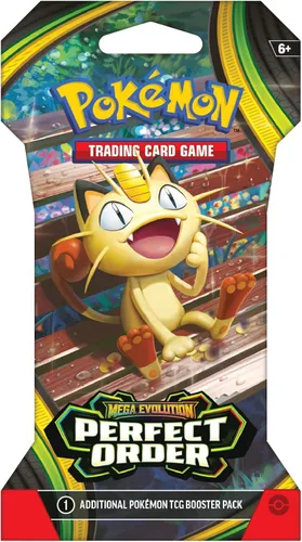 Vista 2 de Pokemon TCG: Mega Evolutions - Paquete de refuerzo con mangas Perfect Order - 10 cartas