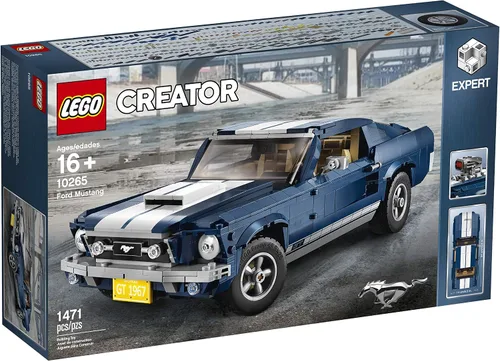 Vista 4 de LEGO Creator Expert Ford Mustang 10265 - Set de construcción - Exclusivo modelo de auto de colección avanzado, con interior detallado, motor V8