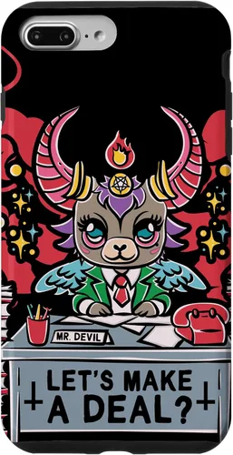 Vista 12 de Funda para iPhone 16 Kawaii Pastel Goth Make A Deal Baphomet Aesthetic Nu Cute Case