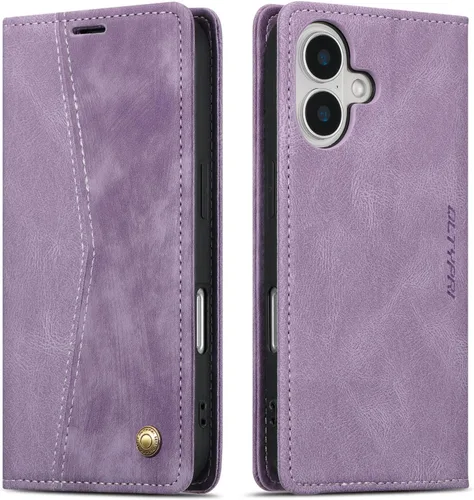 Vista 42 de QLTYPRI Para iPhone Air Case Wallet Con Tarjetero, Vintage PU Cuero Kickstand Cierre Magnético A Prueba De Golpes Folio Libro Funda Para IPhone 17