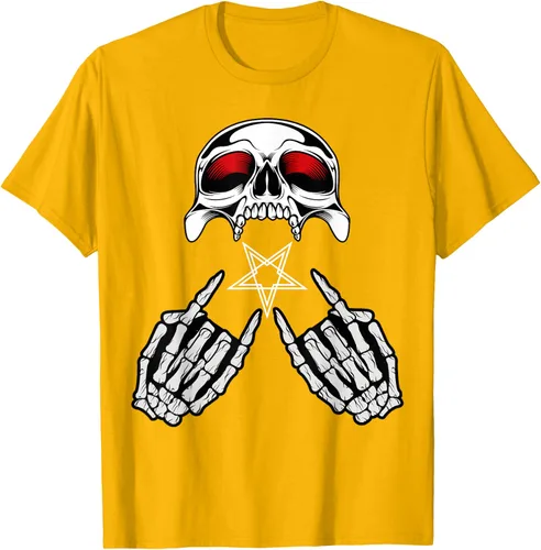 Vista 34 de Camisas de metal pesado con diseño de abanico de metal Negro