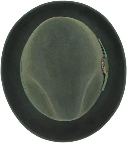 Vista 7 de Belfry Trilby - Sombrero estilo vintage con ala a presión para hombre y mujer, fieltro de lana 100% pura en negro, gris, azul marino, marrón y nuez