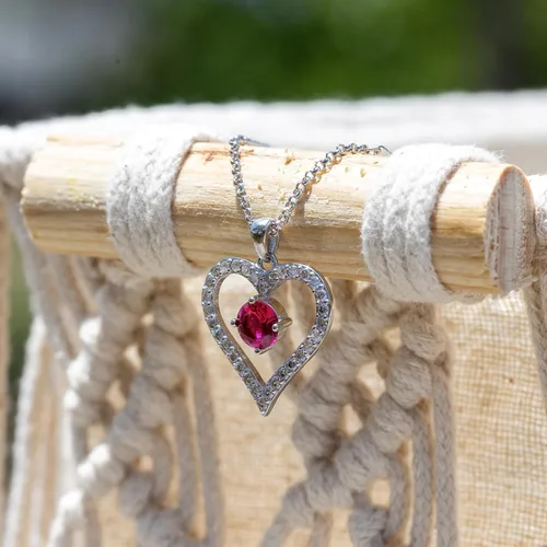 Vista 7 de Sash & Soph Collar de corazón infinito para mujer, collar de corazón de plata de ley 925 para novia, colgante de corazón de amor en cadena de 18