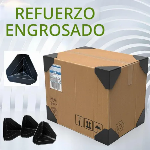 Vista 4 de Protectores de esquina para caja de envío (juego de 60 piezas) Protectores de borde de embalaje de plástico, protectores de esquina de embalaje