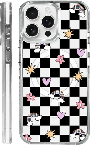 Vista 27 de Funda para iPhone 13/14 [compatible con Magsafe], funda magnética transparente de silicona a prueba de golpes con patrón de versículos de la Biblia