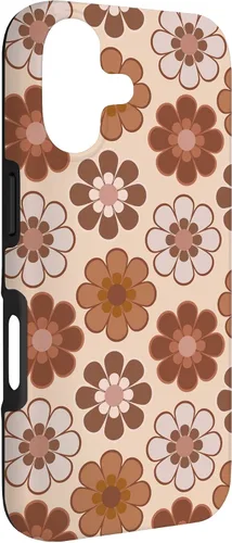 Vista 3 de 70s Retro Floral Pattern in Brown, Tan and Camel Case for iPhone 17