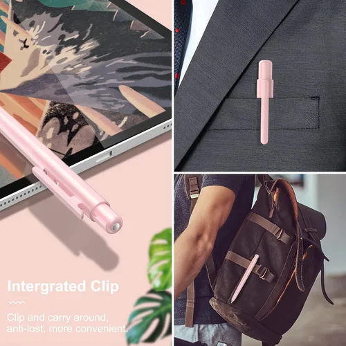 Vista 7 de Moko Funda protectora compatible con Apple Pencil Pro, Apple Pencil de 2ª generación, funda protectora retráctil para Apple Pencil con clip, funda