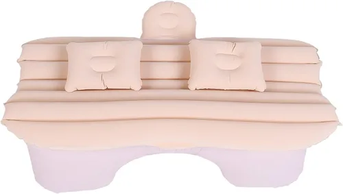 Vista 2 de Car Air Mattress 53.15 x 33.46 in with Backrest Pillows Beige