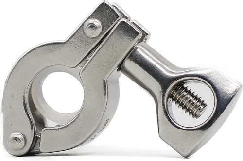 Vista 14 de Tri Clamp 0.5-0.75" Acero inoxidable 304 Heavy Duty Sanitaria Abrazadera Solo Pin con Junta de Silicona