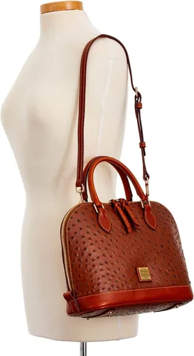 Vista 5 de Dooney & Bourke Bolso, Bolso con cremallera de avestruz, Negro