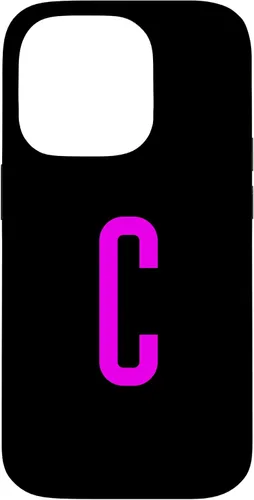 Vista 17 de iPhone 16 Letter C Magenta Favorite Initial Monogram Case