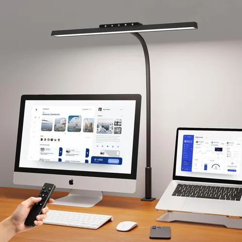 Vista 10 de Lámpara de escritorio LED con abrazadera, luz de escritorio de oficina