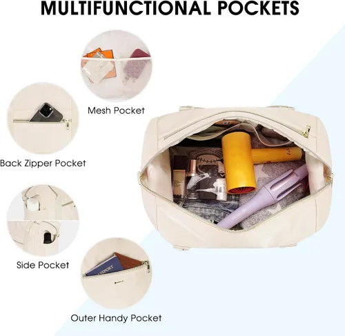 Vista 5 de WANDF Para Spirit Airlines - Bolsa para artículos personales de 18 x 14 x 8 pulgadas debajo del asiento con bolsillo para ropa húmeda