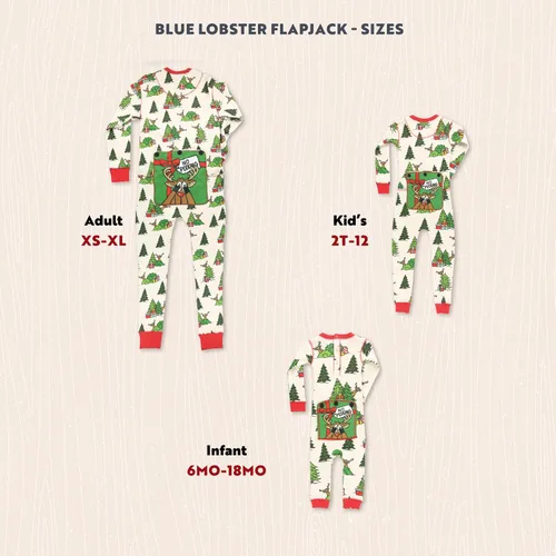 Vista 19 de Lazy One - Pijamas navideñas a juego con solapa trasera; para perros, bebés, niños, adolescentes y adultos