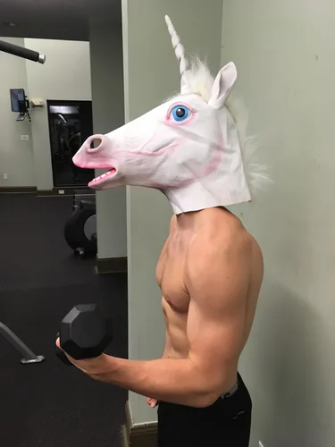 Vista 3 de Máscara de disfraz de unicornio (UNICORN)