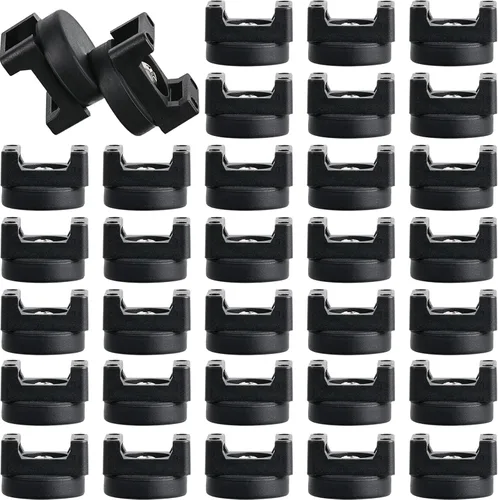 Vista 10 de Yookeer 10 clips magnéticos para cable de montaje con cremallera, color negro, 0.866 in Clips de cable multiusos para cableado eléctrico, base