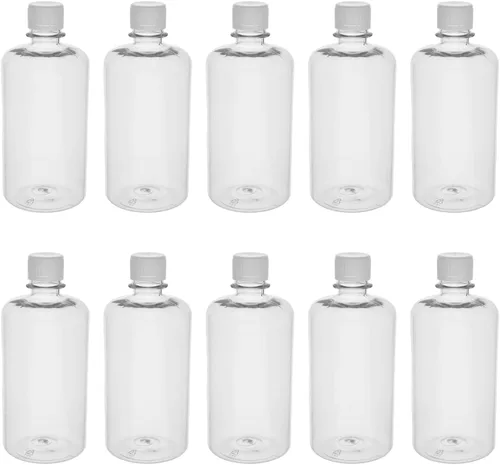 Vista 12 de Aicosineg 20 recipientes de plástico de 5.1 fl oz, botella de reactivo químico de laboratorio, botella de almacenamiento de boca pequeña de 5.07 5.1