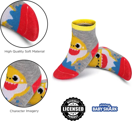 Vista 4 de Pinkfong Nickelodeon Baby Shark - Calcetines para bebé (10 unidades)
