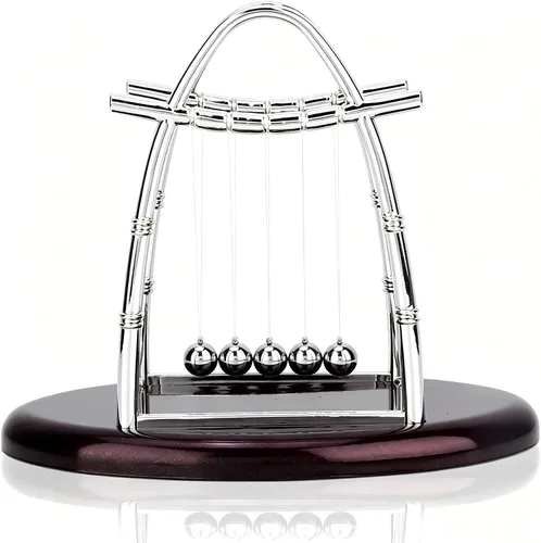 Vista 10 de Newtons - Bolas de equilibrio para cuna, bolas cinéticas oscilantes, bolas de equilibrio educativas de física, bolas de equilibrio de escritorio