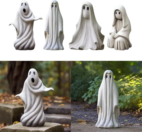 Vista 3 de lanema Resin GhostsOutdoor Garden Statue Halloween Decor Table Sign for Halloween Party Home Decor Children Day Party Suppliers Tricks Or Treat