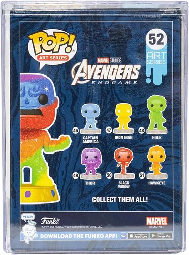 Vista 5 de Funko Marvel Infinity Saga Thanos Art Series Pop! Figura de vinilo con pop premium! Protector Entertainment Earth Exclusivo