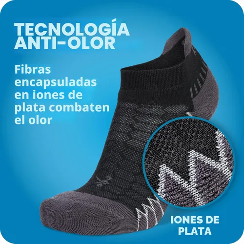 Vista 6 de Balega Calcetines Deportivos Silver Compression Fit Performance No Show para Correr para Hombres y Mujeres (1 Par)