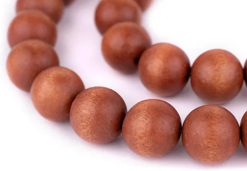 Vista 149 de TheBeadChest: cuentas de madera redondas naturales de 0.315 pulgadas, cuentas de madera sueltas espaciadoras para fabricar joyas, 4 tamaños