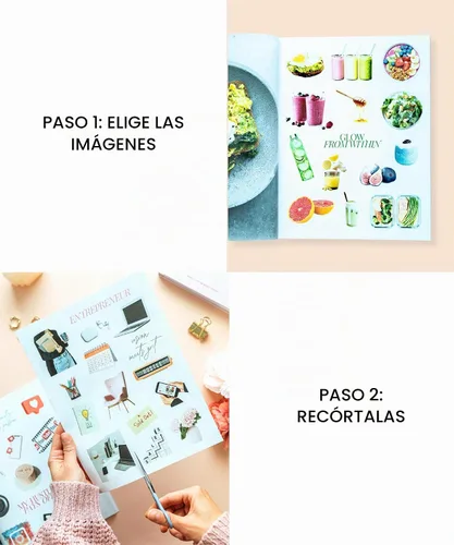 Vista 3 de Lamare Vision Board Collage Book - Más de 1000 imágenes y suministros de tablero de visión
