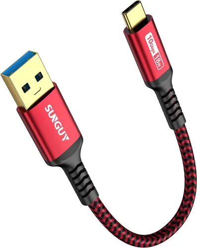 Vista 18 de SUNGUY Cable USB Android Auto de 10Gbps de 6 pulgadas/0.5 pies, Cable USB C 3.1 Gen2 3A de Transferencia de Datos, Cable USB C CarPlay de Carga