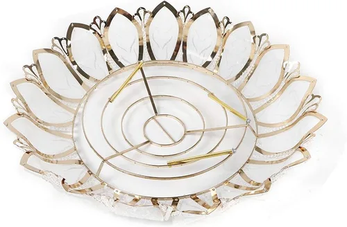 Vista 6 de Lámpara LED de montaje empotrado, lámpara de loto de 110 V, candelabro dorado de lujo, lámpara de techo moderna con luz LED, luz suave, luz de techo