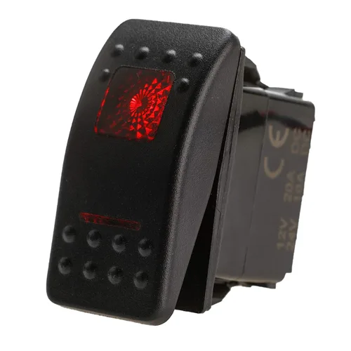 Vista 6 de Amarine Made Interruptor basculante de 12 V 20 A, impermeable, encendido/apagado, 2 posiciones, barco, DPDT, 7 pines con 2 luces LED (azul)