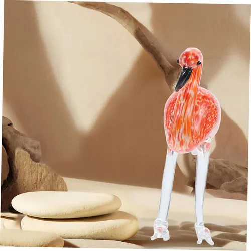 Vista 8 de Decoración de flamenco Ornamento de vidrieras Cristal Flamingo Modelo Escritorio único Dec
