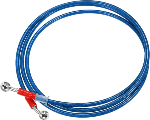 Vista 10 de X AUTOHAUX 25.6 in 25.59" Longitud 0.394 in ID motocicleta freno hidráulico tubo manguera aceite tubo 28° 0° acero inoxidable trenzado cable