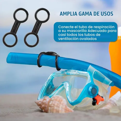 Vista 7 de Weewooday 12 Pcs Buceo Snorkel Keeper Silicona Snorkel Clip