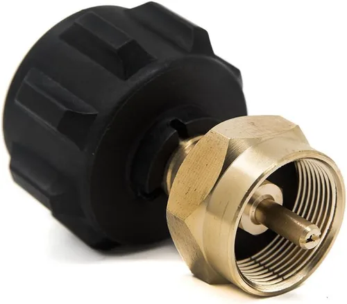 Vista 2 de Gas One Paquete de 2 adaptadores de recarga de propano para tanques de propano de 1 lb y se adapta a tanques de propano de 20 lb