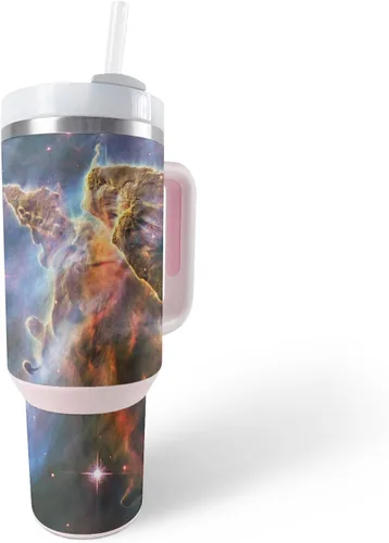 Vista 19 de MightySkins Skin - Vaso de vinilo compatible con Stanley The Quencher H2.0 FlowState de 40 onzas, diseño de mármol de albaricoque, protectora