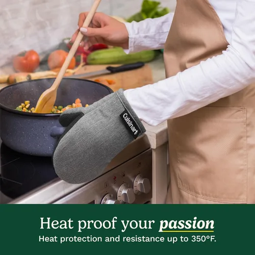Vista 3 de Cuisinart Mini manoplas para horno, paquete de 2, agarre de neopreno Negro