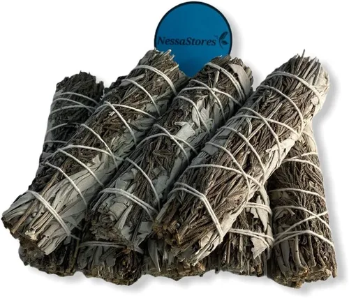 Vista 2 de NESSASTORES - Paquete de incienso blanco + lavanda para manchas de 5 pulgadas #JC-182 (1 unidad)