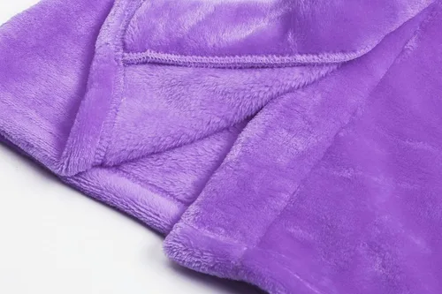 Vista 7 de Batas con Capucha de Forro Polar para Niñas, Bata de Baño Suave Premium Mullida para Niños para Regalos, 2-12 Años Lavanda