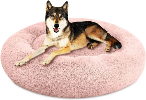 Vista 36 de SAVFOX Camas de felpa calmantes para perros, cama de perro dona para perros pequeños, medianos, grandes y extragrandes, cama cómoda para perros