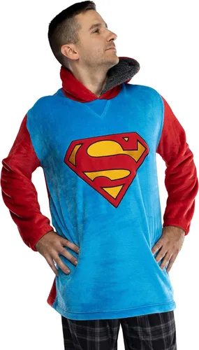 Vista 2 de DC Comics Justice League - Sudadera de sherpa de gran tamaño para hombre