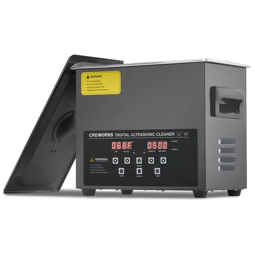 Vista 12 de CREWORKS 2L Máquina de Limpieza Ultrasónica Digital con Modo Degas y Suave, Limpiador Ultrasónico de 60W con Calentador y Temporizador, Limpiador