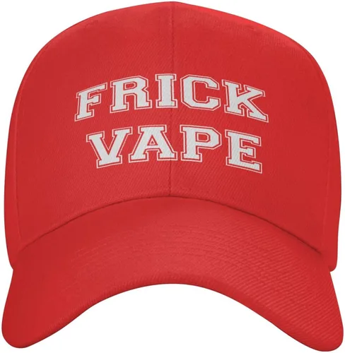 Vista 2 de Frick Vape Sandwich Cap para hombres y niños, sombrero negro, gorra de béisbol de visera plana, ajustable, gorra de camionero para papá, regalo