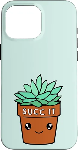 Vista 19 de iPhone 16 Succ It - Cute Succulent Plant Lovers Gardening Theme Case