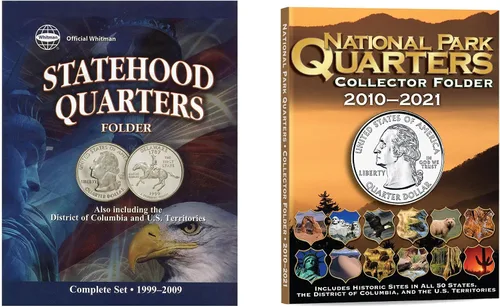 Vista 17 de Whitman Tablero Compacto para Coleccionista de Monedas - Mapa de Monedas de Estados Unidos, Serie de Cuartos de Moneda de 1999 – 2009 incluyendo DC