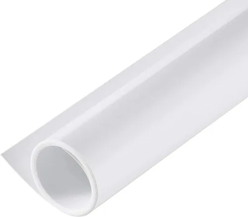 Vista 10 de Meking Telón de fondo de PVC para fotografía de 31x59 pulgadas (80x150 cm) Blanco mate y reflectante, telón de fondo de PVC para video de estudio